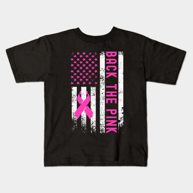 BACK THE PINK Kids T-Shirt by Myartstor 